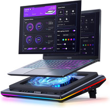 Laptop Cooling Pad V12 Ultra with RGB Lighting and Smart Software Control for picture