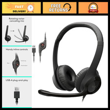 Wired Stereo Headset for PC/Laptop, USB-A Connection, Comfortable Over-Ear Desig picture