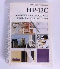 HP-12C Owner's Handbook Problem-Solving Guide Hewlett Packard Manual 1986 Spiral picture