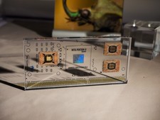 Vintage Rare Intel Pentium II CPU Teardown Silicon Wafer Cyber Paperweight Gift picture
