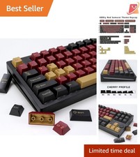 174 Keys Red Samurai PBT Double Shot Custom Keycap Set for Mechanical Keyboards picture