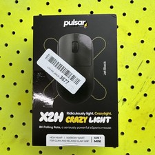 Pulsar X2H CrazyLight Mini Wireless Gaming Mouse Jet Black 37g 32K DPI picture