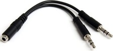 StarTech.com MUYHSFMM 3.5mm 4 Position to 2x 3 Position 3.5mm Headset Splitte... picture