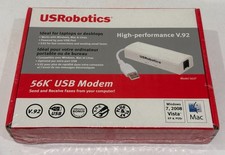 USRobotics 56K USB Modem High-Performance V.92 Model 5637 New Sealed In Box picture