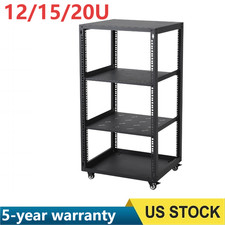 ✨12/15/20U Open Frame Network/Server Rack for IT & AV Gear Floor Standing Wall M picture