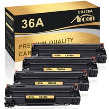 4PK CB436A 36A Toner Compatible With HP LaserJet Pro P1505 P1505n M1522nf M1522n picture