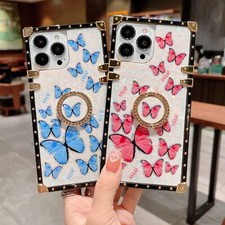 Ring Butterfly Luxury Boxy Trunk Case For A34 A36 A14 A56 A54 A17 A06 A16 A26 picture