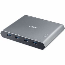 Aten - US3311 - ATEN 2-Port 4K DisplayPort USB-C KVM Dock Switch with Power picture