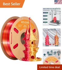High Accuracy Silk Dual Color 3D Printing Filament - 1KG Red Gold Elegance picture