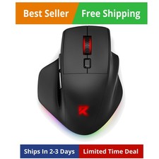Large Wireless Gaming Mouse for Big Hands, Tri-Modes 2.4G/Bluetooth/Wired Rec... picture