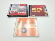 Lot of TDK Memorex Imation DVD+R DVD-R CD-RW CD-R  Jewel Case New Open Package picture
