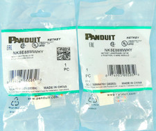 NK5E88MWHY Panduit NetKey Cat5e RJ45 Leadframe Keystone Jack Module - LOT OF 2 picture