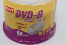 Staples 50-Pack Blank DVD-R Recordable Discs 16x Speed 4.7GB 120 Min Spindle New picture
