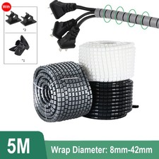 Wire Wrap Tube Spiral Management Cord Protector Storage Pipe Cable Organizer Lot picture
