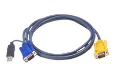 ATEN 1.8M 3IN1 VGA CONSOLE TO USB PC KVM SLIM CABLE picture