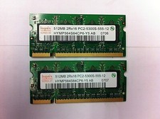 Lot of 2 Genuine Toshiba / HYNIX Laptop Ram Memory K000048050 - Ddr667 - 512MB 2 picture