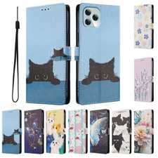 Flip Cat Flower Wallet Cover Case For Honor 600 500 400 300 200 X9 X8 Magic 6 7 picture