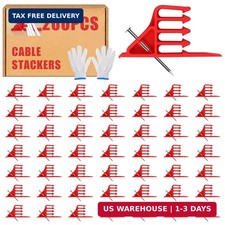 200 PCS Cable Staples Clips with Steel Nails Insulated Wire Stackers Cord Clips picture