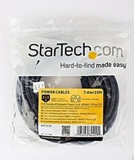 StarTech.com 25 ft Standard Computer Power Cord - NEMA5-15P to C13 - 125V AC  picture