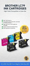 5Pk TCT LC79 LC79BK LC79C LC79M LC79Y HY For Brother J6510DW J6710DW Comp Ink picture