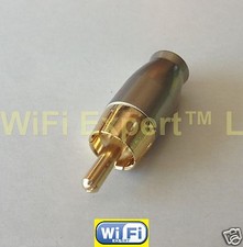 1 x RCA Plug Audio Cable Male Connector Gold Snake up to .2 inch thick in diamet picture