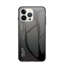 Luxury Glass Gradient Color Cover Case For 16 15 14 13 12 11 Pro Max XR X 7 8 SE picture