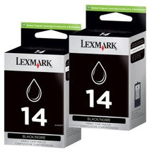2pcs Lexmark 14 Genuine Ink Cartridges X2600, X2630, X2650, X2670, Z2300, Z2320 picture