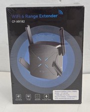 WiFi 6 Range Extender Dual Band 2.4/5.8GHz Mesh 4x2dBi Antenna SEALED Black picture