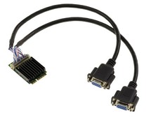 Graphics Card 2X VGA 1080P mPCIe MiniPCIe Full Size - SILICON MOTION SM750 picture
