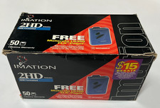 Imation 3.5” Floppy Disks 1.44 MB 2HD IBM Format Pack of 50 New In Open Box picture