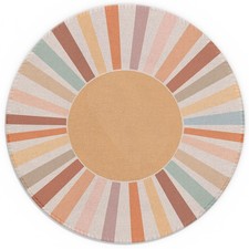 Mouse Pad，Boho Rainbow Sun Round Mousepad，Small 9L x 9W inches, 02 Boho  picture