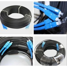 1PC 250M Outdoor SC-SC Duplex FTTH Drop Patch Cord G657 Fiber Optic Cable Jumper picture