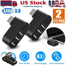 1/2pcs 3-Port USB Hub 90°/180° Degree Rotatable USB Splitter Expander Multiport picture