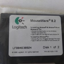 Logitech MouseWare 8.2 Driver Software Disk 1 of 2 3.5