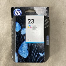 HP 23 Tri-Color Genuine Printer Ink Cartridge C1823D New Sealed Exp April 2018 picture