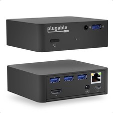 Plugable USB C Dock VESA Mount 85W Charging Thunderbolt 4/3 USB4 HDMI 4K@30Hz picture