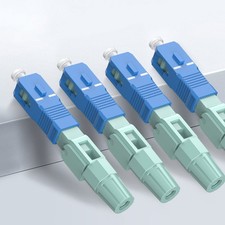 100Pcs SC UPC Fiber Quick Fast Connector For Drop Cable FTTH Field Assembly picture