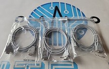 3x Lot Gray 6FT DB9 9 Pin RS232 Serial Null Modem Male to Female Extension Cable picture