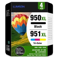 Compatible 950XL 951XL Ink Combo for HP OfficeJet Pro 8600 (4PK, 1BK/1C/1M/1Y) picture