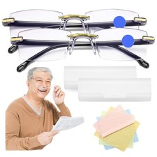 2Pcs Anti-Blue Light Presbyopia Glasses Auto Zoom Smart Look Far and Near for... picture