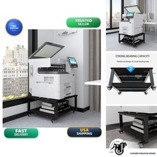 Natwind 2 Tier Laser Printer Stand, 24''x24'' Black picture