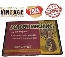 RARE Apple II Screen Machine Cassette Tape  Microsoft 1979 Softape SMD-1278 picture