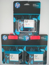 3x GENUINE HP 62 Tri-Color Ink Cartridge Dated JUL 2023 picture