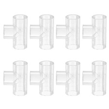 8Pcs Clear Tee Fitting, 14mm ID PC Pipe Fitting Adapter picture
