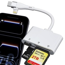 XD Picture Card Reader, 3 in 1 SD Card Reader for iPhone 17-6/iPad/MacBook/An... picture