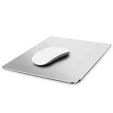 Stylish Double Sided Aluminum Mouse Pad with Waterproof PU Leather Surface picture