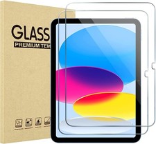 2 Pack 9H Tempered Glass Screen Protector for iPad 10th 11th Generation picture