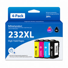 4-pk 232XL Ink Cartridges Replacement for WF-2930 WF-2950 XP-4200 XP-4205 picture