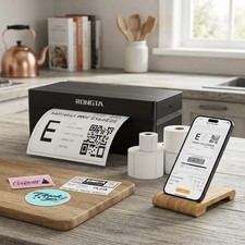 Effortless Shipping with RP425 Wireless Thermal Label Printer - 80 Labels/Min picture