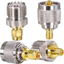 4PCS SMA to UHF Adapter Male and Female, SMA to PL259 SO239 Coax Connector Kit f picture